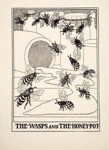 Osy i Honeypot, z Stu bajek Ezopa, wyd. 1903