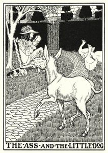 Bajki La Fontaine: Osioł i piesek (litos)
