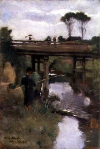 Fisherboy, Tokio, maj 1891 (olej na desce) autorstwa Percy Sturdee