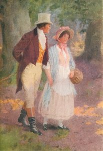 Ilustracja do książki Adam Bede autorstwa George Eliot (kolorowa litografia)