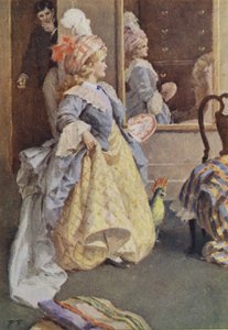 Ilustracja do Małych kobiet autorstwa Louisy M Alcott (kolor lito) autorstwa Percy Tarrant