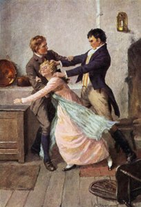 Ilustracja do Wichrowych Wzgórz Emily Bronte (kolor lito)