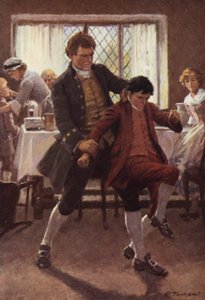 Ilustracja do Wichrowych Wzgórz Emily Bronte (kolor lito) autorstwa Percy Tarrant