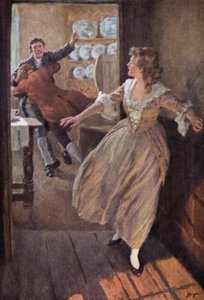 Ilustracja do Wichrowych Wzgórz Emily Bronte (kolor lito)