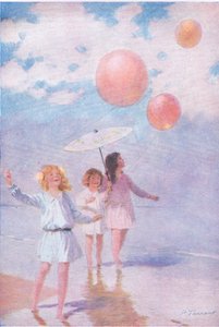 Brodzik w słońcu, ilustracja z My Magazine autorstwa Percy Tarrant