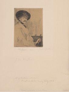 Po aranżacji Whistlera w kolorze szarym: Portret malarza, 1874. autorstwa Percy Thomas