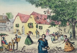 Heiligenstadt Testament House w Wiedniu, w którym przebywał Beethoven, próbując wyleczyć swoją głuchotę autorstwa Perger