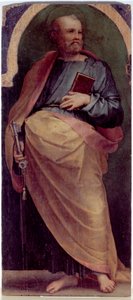 Św. Piotr, Panel boczny (olej na drewnie, ok.1535) autorstwa Perino del Vaga