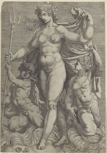 Thetis z dwoma trytonami Neptun i Tetyda z bogami morza i konikami morskimi (tytuł serii)