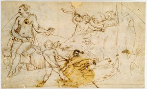 Wenus, putta i dzik, ok. 1520-1540 autorstwa Perino del Vaga