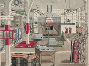 Japońska kadź do zanurzania lakierów, 1946.