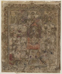 Władca na tronie, z Shahnama autorstwa Persian School