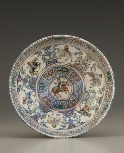 Bowl, Kashan, Iran, dynastia Saljuq, koniec XII-początek XIII wieku (ceramika)