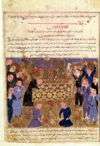 Pogrzeb Czyngis-chana, ok. 1430 autorstwa Persian School
