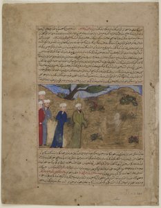 Jezus i Sam, z Majma „al-tawarikh, c.1425 autorstwa Persian School