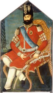 Portret Muhammada Szacha, ok. 1930 r. 1850 autorstwa Persian School