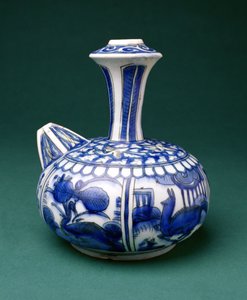 Safavid Blue and White Kendi, 1600-50 (ceramika malowana podszkliwnie) autorstwa Persian School