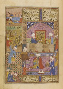 Scena w tawernie z Dywanu autorstwa Hafiza, ok.1552-53 autorstwa Persian School