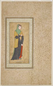 Kobieta z bukietem kwiatów, ok.1595 autorstwa Persian School