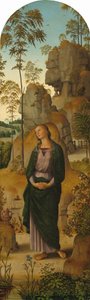 Ukrzyżowanie z Dziewicą, Św. Janem, Św. Hieronima i Św. 14821485 autorstwa Perugino