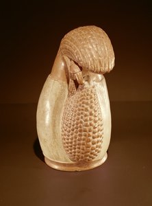 Inkaskie naczynie ceramiczne w kształcie kolby kukurydzy (ceramiczne)