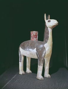 Naczynie z wizerunkiem lamy, kultura Nazca (ceramika) autorstwa Peruvian School