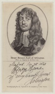 Henry Bennet autorstwa Peter (after) Lely