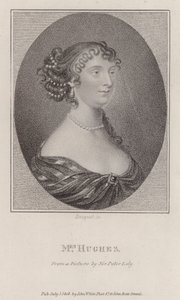 Margaret Hughes, angielska aktorka (grawerowanie)