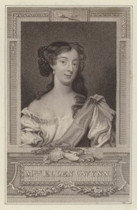 Nell Gwyn, kochanka króla Karola II (grafika)