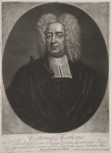 Cotton Mather, wyd. 1728 (grawerowanie) autorstwa Peter (after) Pelham