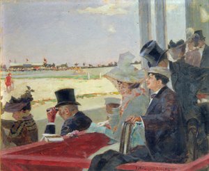 Wyścigi konne, 1902 (olej na drewnie)