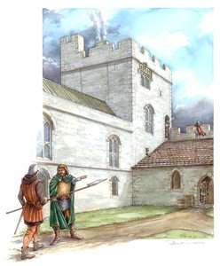 Zamek Portchester, połowa XIV wieku, ok. 1990-2010 autorstwa Peter Dunn