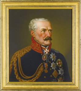 Gebhard Leberecht von Blucher, książę de Wahlstatt - Portret Gebharda Leberechta von Bluecher, księcia Wahlstatt (1742-1819) autorstwa Stroehlinga, Eduarda (1768-1826), - Olej na miedzi, 36,5x31,5 - Kolekcja prywatna autorstwa Peter Eduard Stroehling