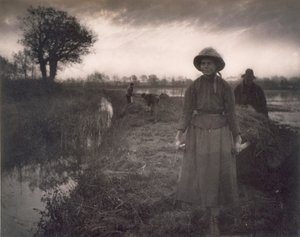 Poling the Marsh Hay, Life and Landscape na Norfolk Broads, 1886