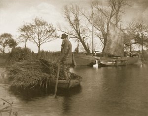 Gladdon Cutter powraca, Życie i krajobraz na Norfolk Broads, c.1886 autorstwa Peter Emerson und Thomas Goodall