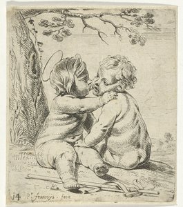 Chrystus i Jan Chrzciciel jako dzieci autorstwa Peter Franchoys