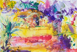 Ogród Gauguins, 2011 (wc na papierze) autorstwa Peter Graham (Contemporary)