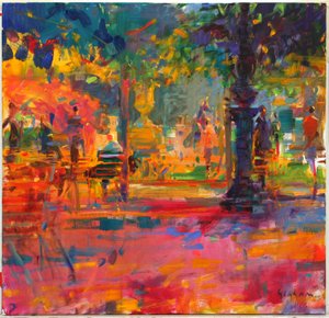 Taras Ogrodowy autorstwa Peter Graham (Contemporary)