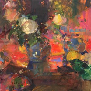 Pomarańcze i Róże autorstwa Peter Graham (Contemporary)