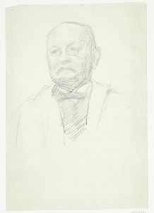 Portret malarza Kristiana Zahrtmana. Obraz biustu autorstwa Peter Hansen