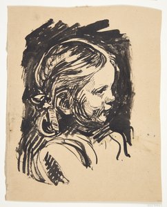 Portret profilowy córki artysty „Bimse” autorstwa Peter Hansen