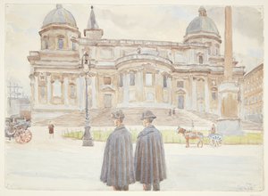 Dwóch karabinierów przed Santa Maria Maggiore autorstwa Peter Hansen