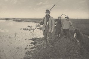 Powrót do domu z bagien, 1886. Twórcy: dr Peter Henry Emerson, Thomas Frederick Goodall. autorstwa Peter Henry Emerson, Thomas Frederick Goodall