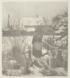 Śliska ścieżka – scena zimowa (Norfolk) autorstwa Peter Henry Emerson