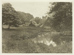 Haddon Hall i zagroda, od strony rzeki autorstwa Peter Henry Emerson