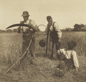 W żniwach jęczmienia, Suffolk, 1888 (fotograwiura)