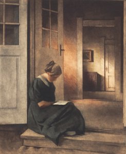 W drzwiach ogrodowych autorstwa Peter Vilhelm Ilsted