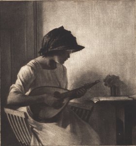 Grający na mandolinie autorstwa Peter Vilhelm Ilsted