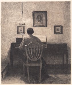 Grająca pani autorstwa Peter Vilhelm Ilsted