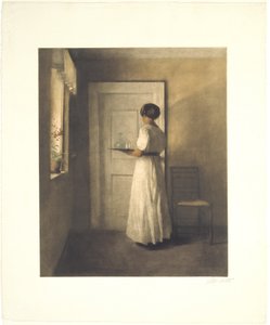 Młoda dziewczyna z tacą autorstwa Peter Vilhelm Ilsted
